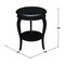 International Concepts Round Cambria  End Table, 18 W, 18 L, 24 in H, Wood, Black OT46-18R-18 - alternate 7